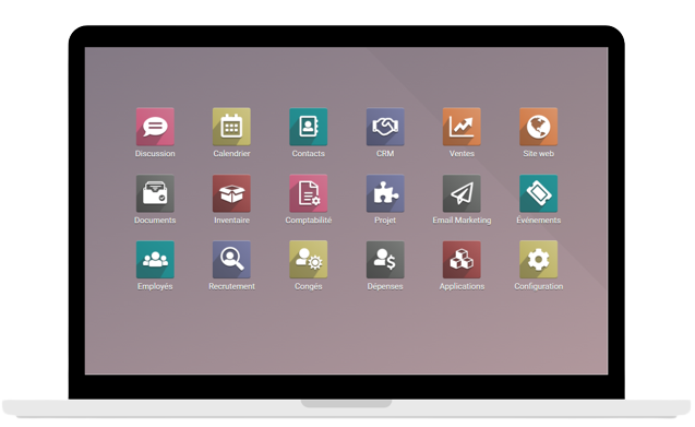 Tableau de bord ERP CRM Odoo